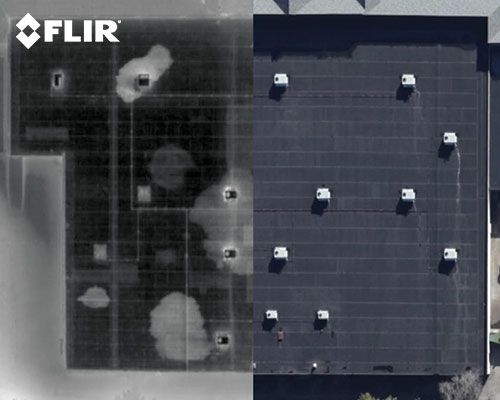 Luftbild Drohnenaufnahme Thermographie Wärmebild Inspektion