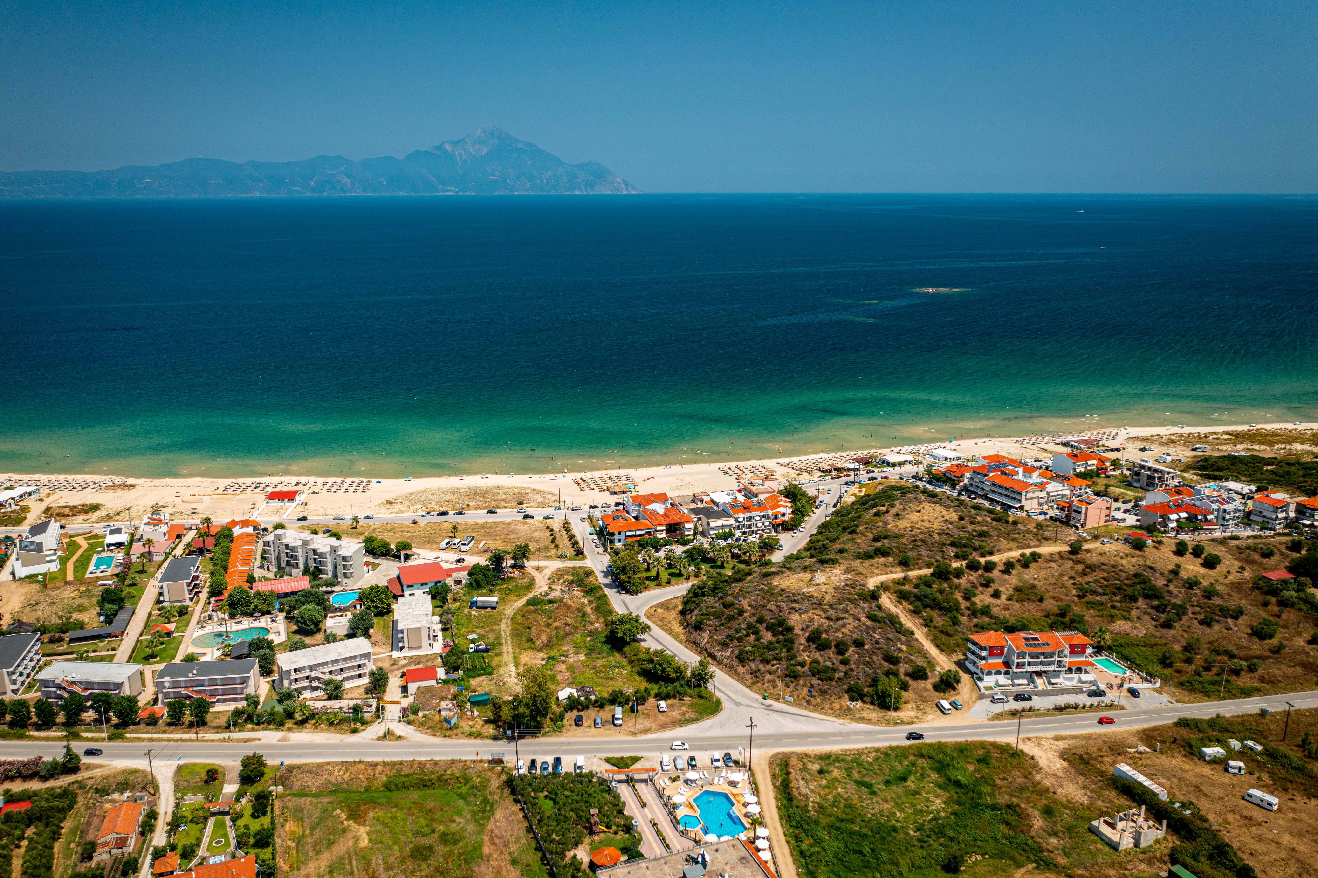Sarti Beach Luftbild Panorama
