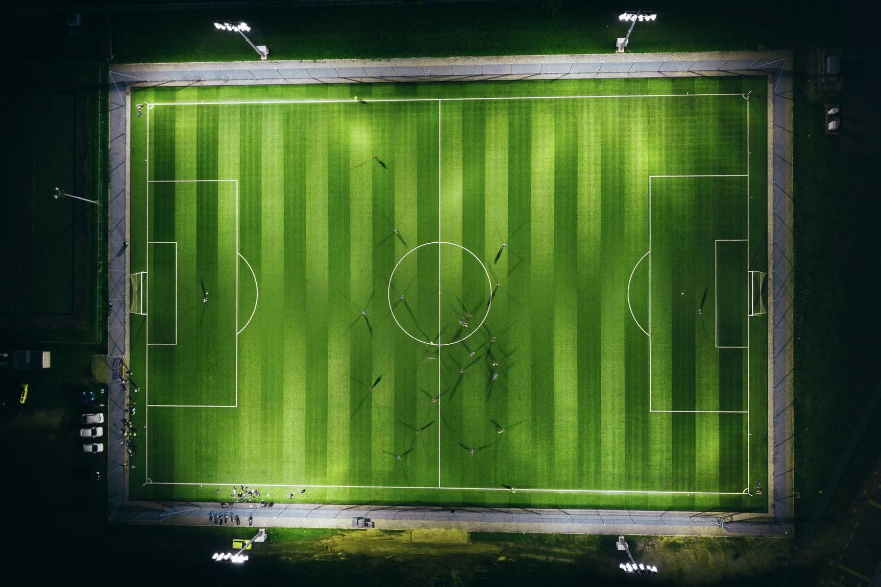 Luftbild Drohnenaufnahme Fussballstadion