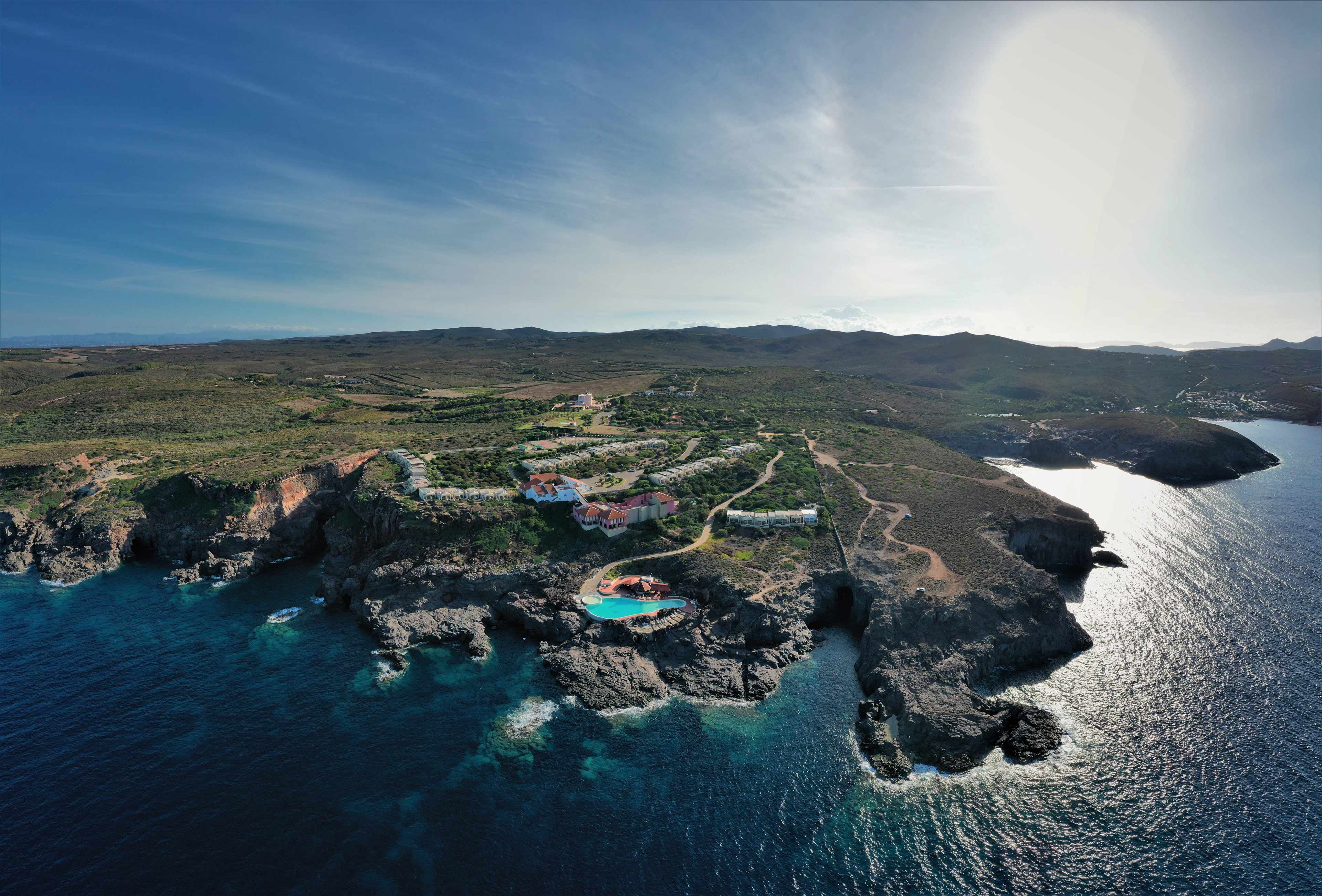 Luftbild Panorama Ferienhausanlage Immobilien Werbung aus der Luft